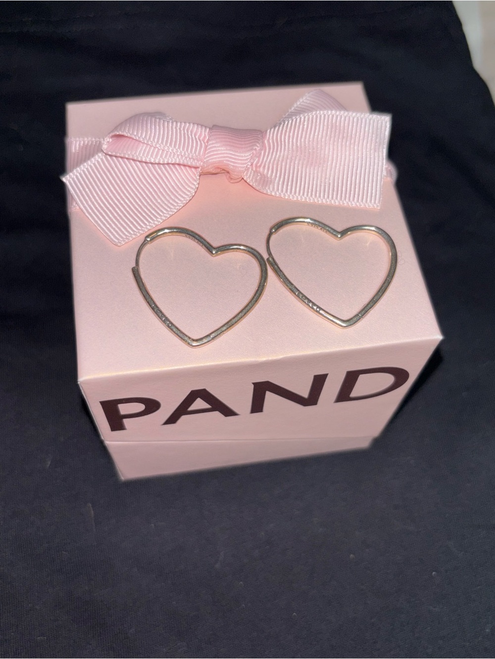 Pandora Asymmetrical Heart Hoop Earrings